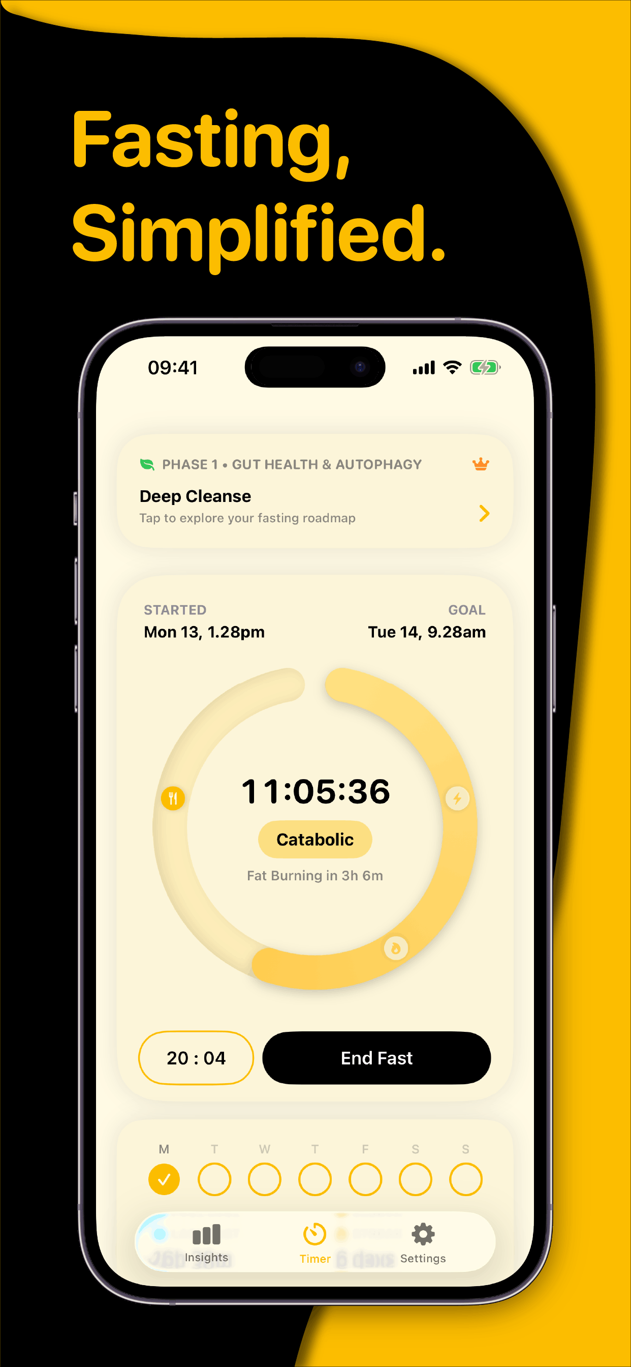 FivePhase App Timer Screen